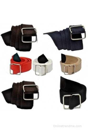 Arip Boys, Girls, Men, Women Formal, Party, Evening, Casual Brown, Blue, Red, White, Beige, Grey, Black Canvas, Fabric Belt(AP-17C8)
